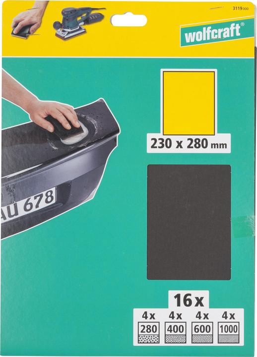 Produktbild wolfcraft wolfcraft 1 Schleifpapierbog. SiC K400 230x280mm (400)