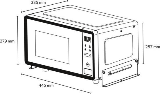 Actual product image Dometic MWO24 Microwave w. Inverter 24V 500W (17 l)