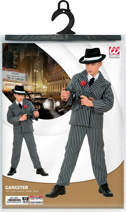 Image du produit Widmann GANGSTER (chemise avec cravate, veste, pantalon), 158 cm / 11-13 Years (11, 12, 13)