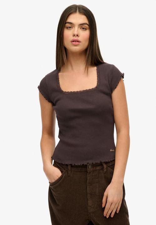 Actual product image Superdry Essential Square Neck S/s Tee (16)