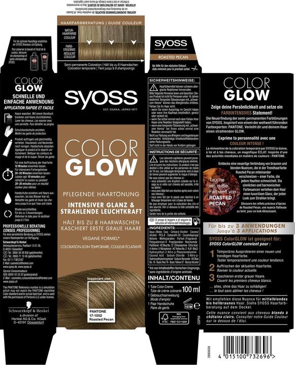 Immagine prodotto Syoss Color Glow (17-1052 Pecan tostato)