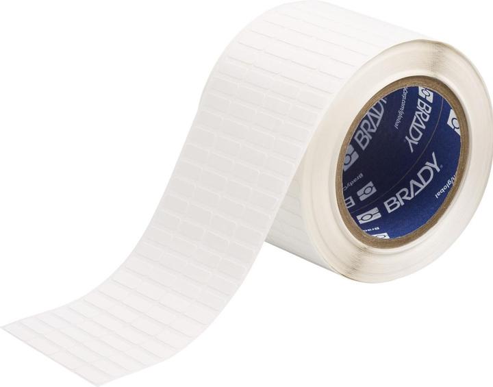 Produktbild Brady THT-1-7351-10, fälschungssicheres Vinyl, matt, Weiss, 19.05 x 6.35 mm, permanent, 4 -bahnig (