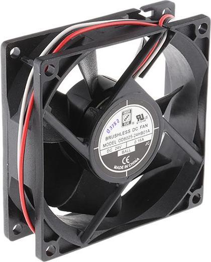 Actual product image Rs Pro DC fan 80x80x25mm 24Vdc tachometer (80 mm)