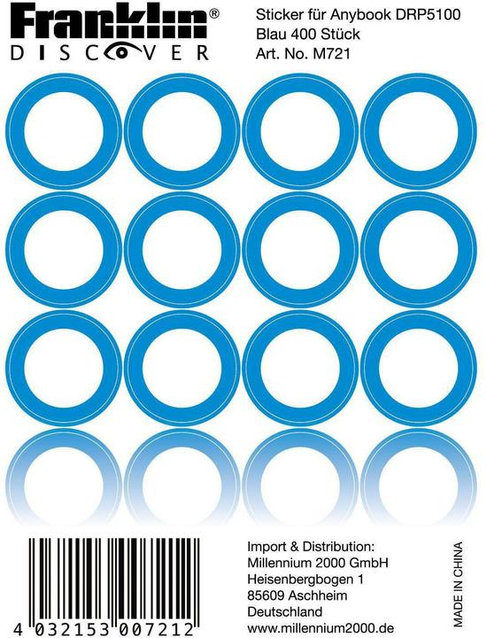 Anybook Sticker Blau M721, 400er Set
