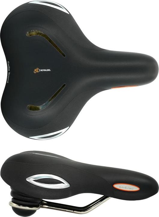 Selle Royal LOOKIN Relaxed saddle, unisex silver technoflex protection, Stracciatella