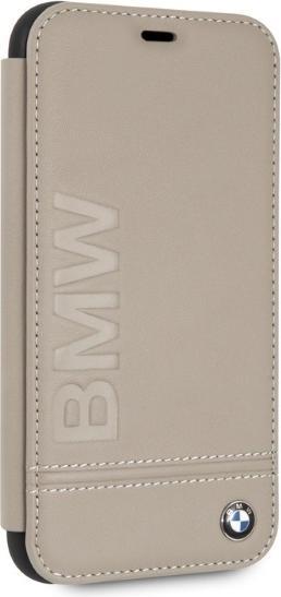 Productafbeelding BMW BMFLBKI61LLST iPhone Xr boek beżowy/taupe Logo Opdruk (Apple iPhone XR)