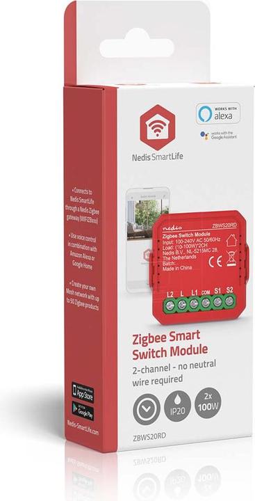Produktbild Nedis SmartLife Power Switch | Zigbee 3.0 | 2x100 W | Terminal Anschluss | App erhältlich für: Androi