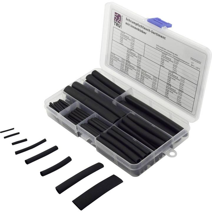 Tru Components Schrumpfschlauchsortiment mit Innenkleber 3:1 (100 teilig) (100 x)