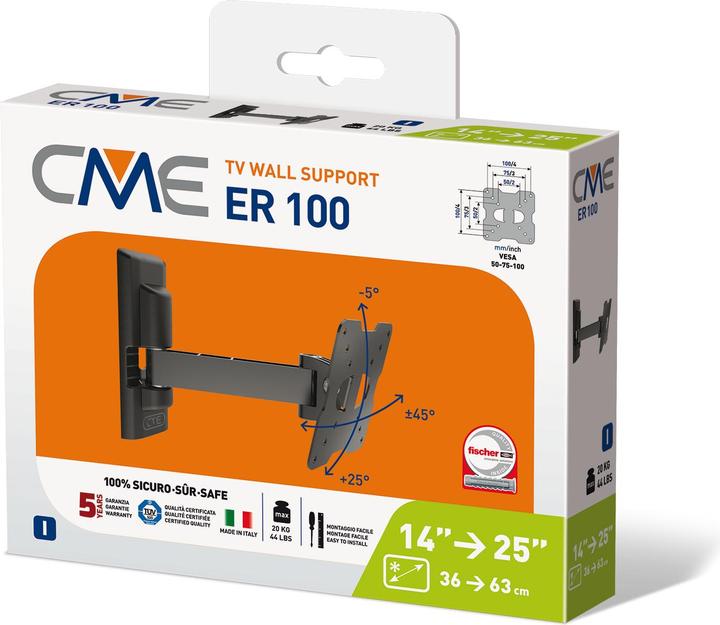 Image du produit Meliconi Support TV mural pour 1425 (Mur, 25", 20 kg)