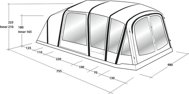 Produktbild Outwell Jacksondale 7PA (Aufblasbares Zelt, 7 Personen)