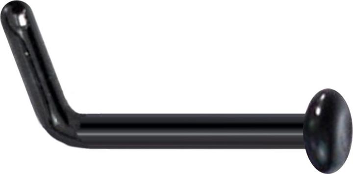 Produktbild Star Piercing Nasenstecker gewinkelt schwarz mit Teller (Glas, ohne Messing)