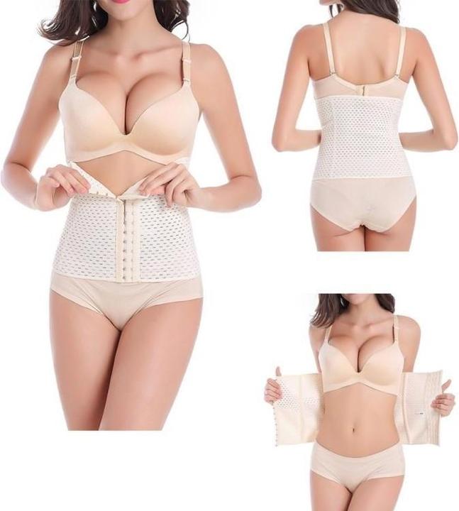 JTI Taillentrainer / Trainingskorsett für Sanduhrfigur, XL - Beige (XL)