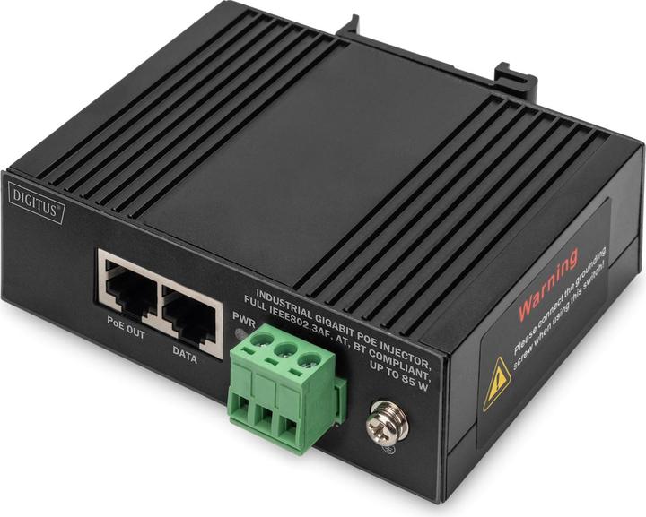 Produktbild Digitus PoE Injektor 1-Port 85W IEEE802.3af, at, bt (802.3af (PoE), 802.3bt (PoE++), 802.3at (PoE+), 85 W)