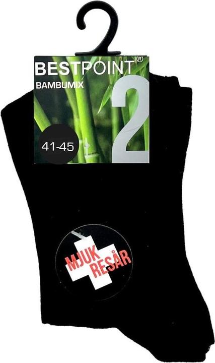 Produktbild JTI Socken aus Bambus - Schwarz - 2er-Pack - Grösse. 41-45 (2er Pack, 41 - 45)