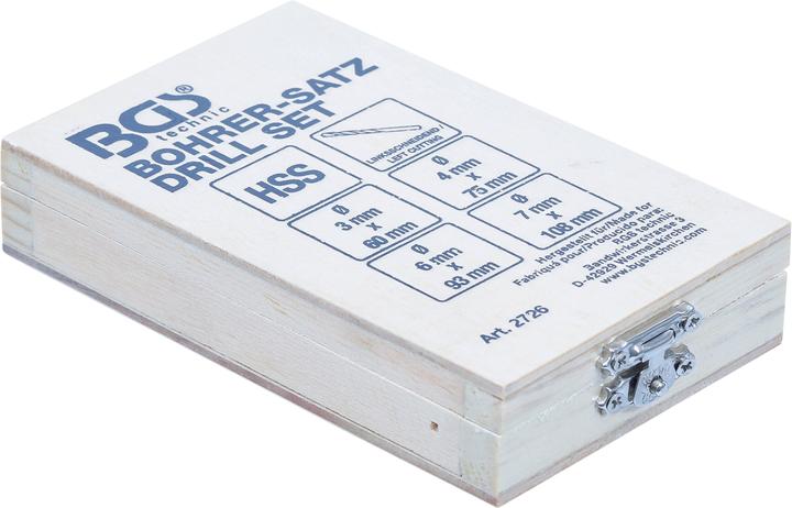 Produktbild BGS Bohrer-Satz HSS linksschneidend 4-tlg. (3 mm)