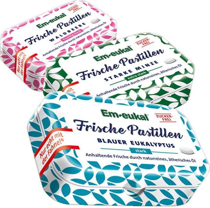 Actual product image Em-eukal Fresh pastilles wild berry sugar free with xylitol (1 pcs., 20 g)