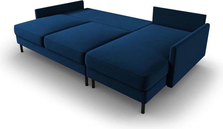 Actual product image Micadoni Velvet Right Corner Sofa With Bed Function And Box, "Scott", 5 Seats, 212x142x87Made in Europe (Corner sofa)