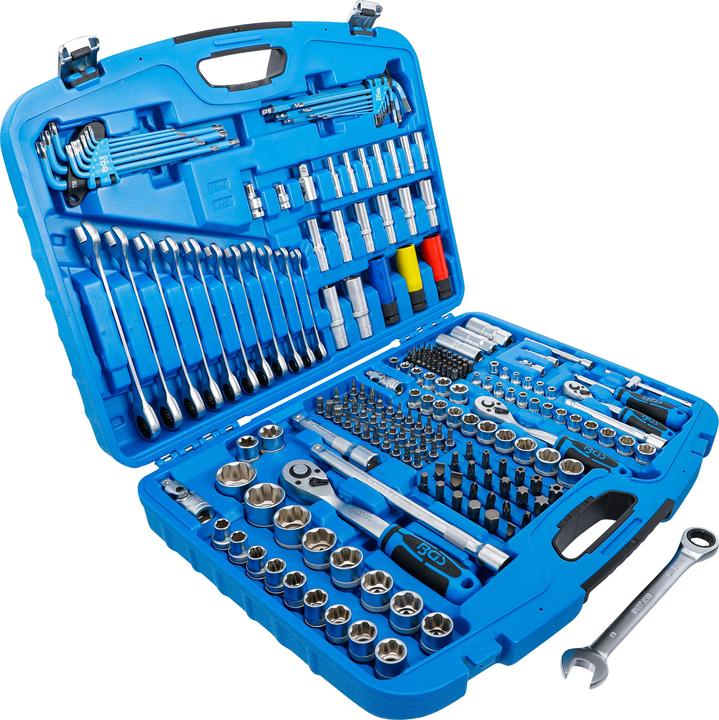 Produktbild BGS Steckschlüssel-Satz Wellenprofil Antrieb 6,3 mm (1/4") / 10 mm (3/8") / 12,5 mm (1/2") 218-tlg.