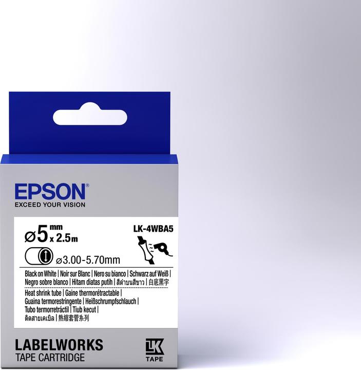 Produktbild Epson Etikettenkassette Lk-4wba5 (1.20 cm, Weiss)