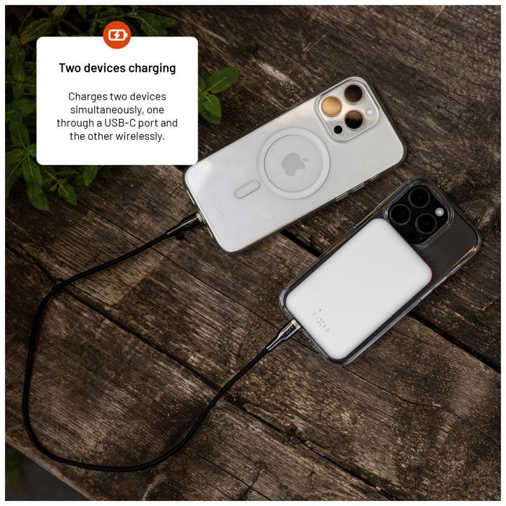 Immagine prodotto Fixed MagZen Trådløs PD 20W Power Bank 6.000 mAh Hvid Powerbank - Hvid - 6000 mAh (6000 mAh, 20 W, 6000 Wh)