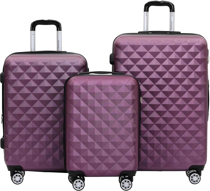 Beibye 3-teiliges Hartschalen-Kofferset (115 l, Hand luggage (up to 50 litres), M (50 - 90l), L (90 - 115l))
