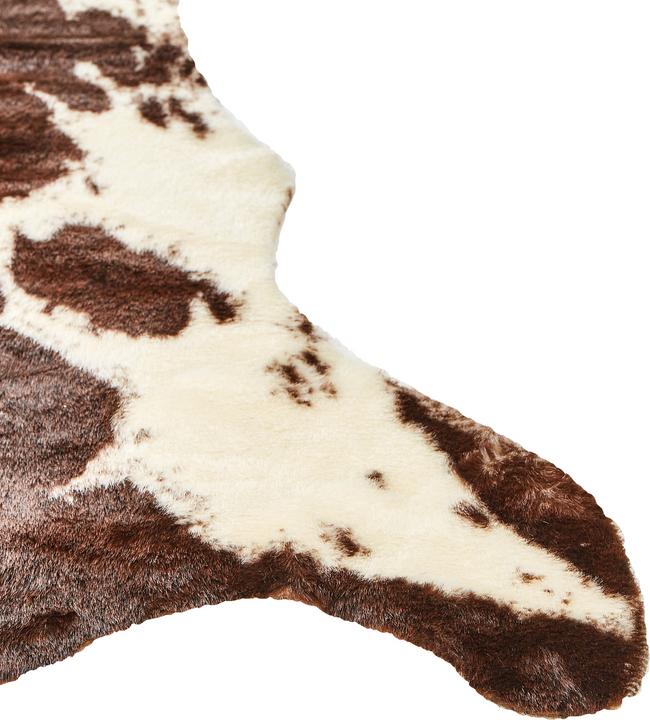 Actual product image Beliani Faux Fur Carpet Cow brown / white 130 x 170 cm BOGONG