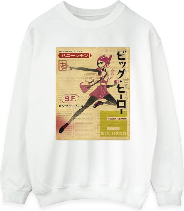 Disney Big Hero 6 Baymax Honey Lemon Newspaper Sweatshirt (L)