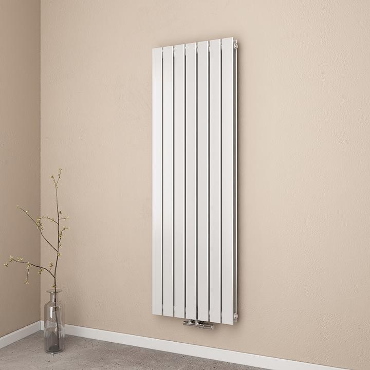 Actual product image Emke Radiator, Flat Radiator with Central Connection, White 160x53cm 1739W Double Layers (1739 W)