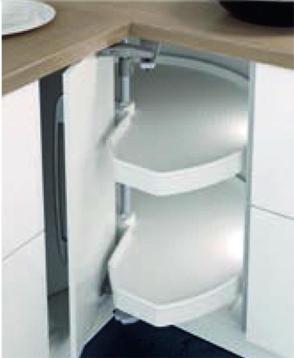 Actual product image Ninka Corner cabinet pivot fittings MONDO for corner furniture 90° with folding doors, m (1 pcs.)