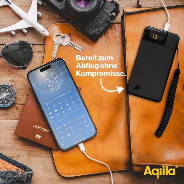 Actual product image Aqiila Powerbird B10B - Powerbank 10000 mAh, 20W - Black (10000 mAh, 20 W, 37 Wh)