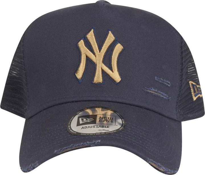 Actual product image New Era Mesh Trucker Cap DISTRESSED New York Yankees navy