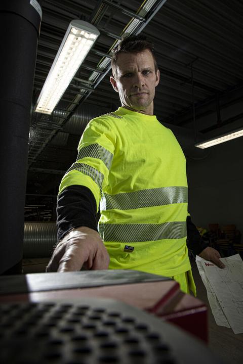 Actual product image Projob 6014 T-SHIRT MANCHES LONGUES EN ISO 20471 CLASS 3/2