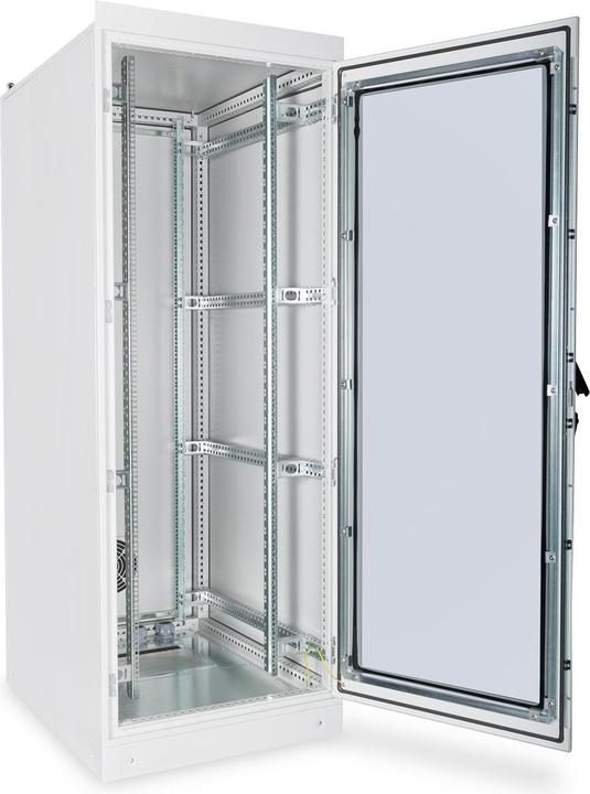 Immagine prodotto Digitus Armadio di rete 42U per interni IP55 2100x800x1000 mm vetro temperato incl. base Grigio RAL 7035 (10.87 HE, Rack da 19 pollici)