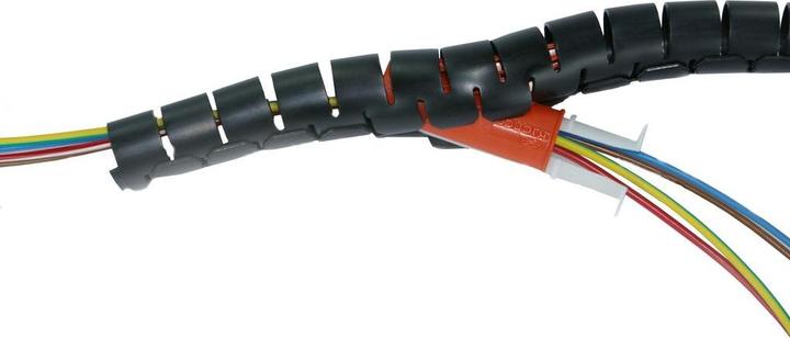 Immagine prodotto RND Electronics Avvolgimento a spirale, 16... 32 mm, polipropilene, 5 m, nero (Tubo a spirale per cavi, 30 cm)