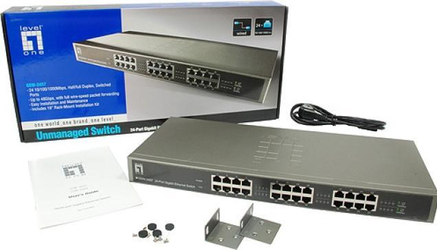 Produktbild LevelOne GSW-2457: 24Port Switch, 1Gbps (24 Ports)