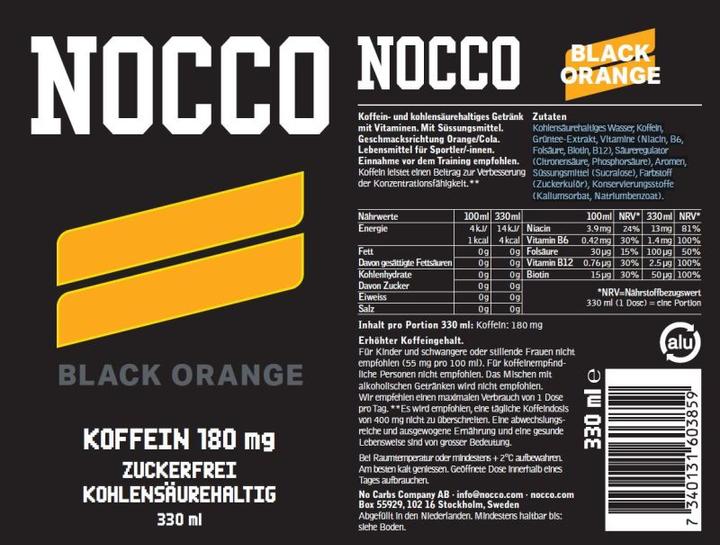Actual product image Nocco Black Orange (Orange, 24 x)