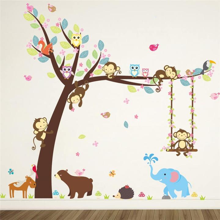 Immagine prodotto Cover-Discount Adesivo da parete tatuaggio adesivo scimmia (116 cm x 104 cm)