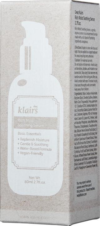 Actual product image Klairs Rich Moist Soothing (80 ml, Day cream)