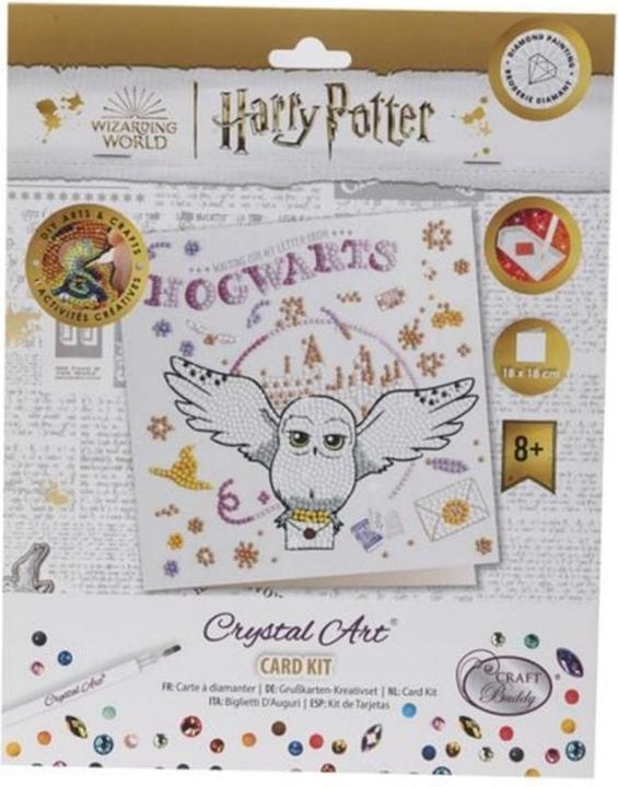 Produktbild Craft Buddy Hogwarts & Hedwig, 18x18cm Crystal Art Card