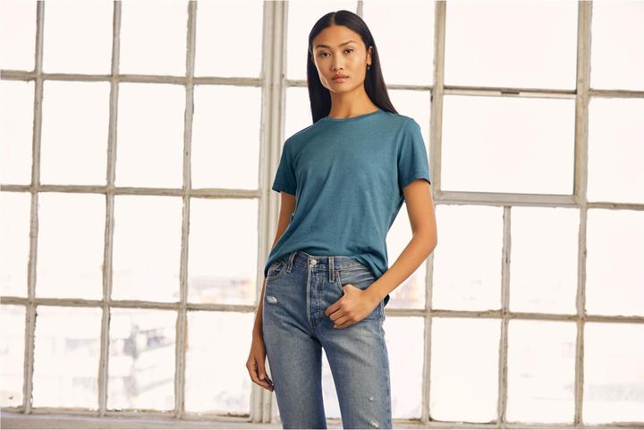 Actual product image Bella Canvas Relaxed Fit Heather CVC Tee (L)