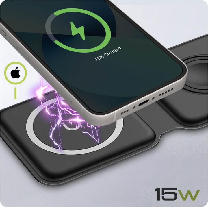 Produktbild Moxie 3-in-1 MagSafe 15W Ladestation (15 W)