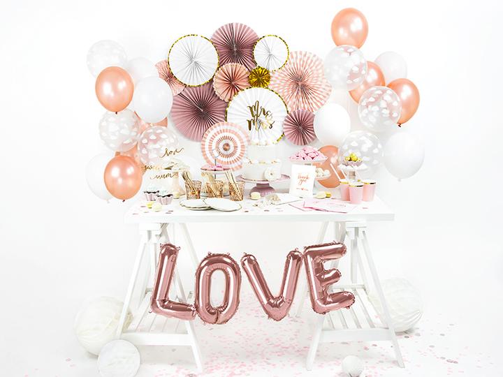 Produktbild Partydeco Alu-Ballon 'Love' RoseGold 35cm (1 x)