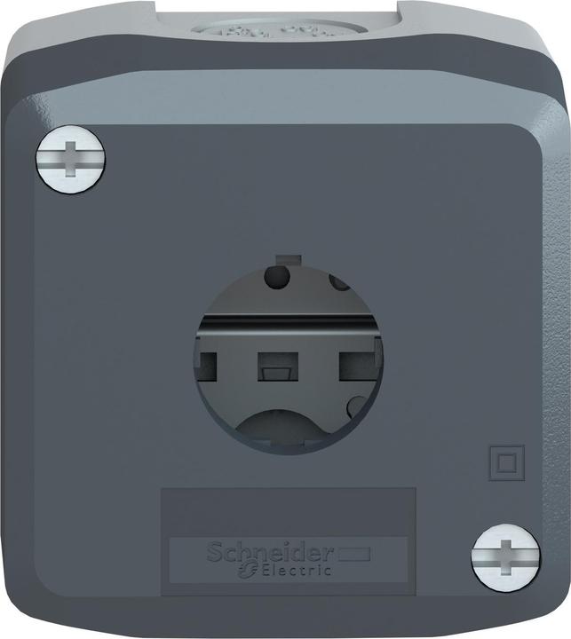 Produktbild Schneider Electric Tastergehäuse 22mm 1 Loch grau