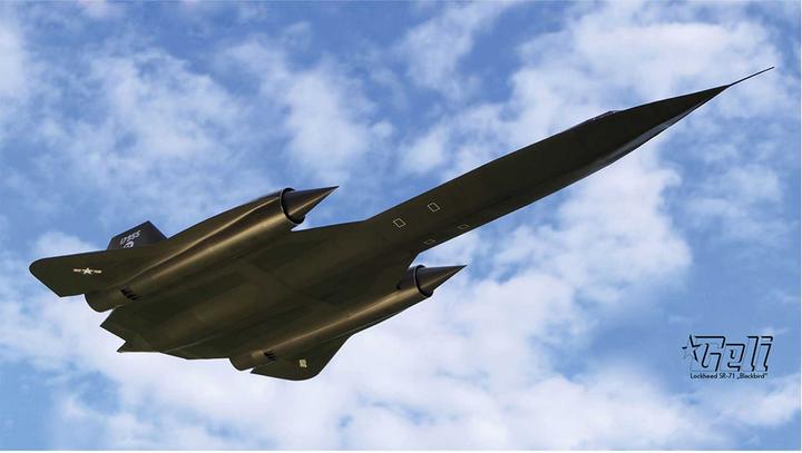 Produktbild Geli lockheed sr-71 blackbird mattschwarz kartonmodell