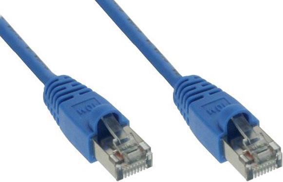 Produktbild Aquatuning Patchkabel, S-FTP, Cat.5e, blau, 1m (SF/UTP, CAT5e, 1 m)