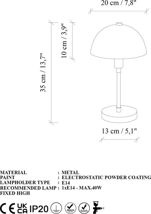 Produktbild Opviq Togg Table Lamp (E14)