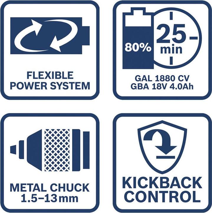 Image du produit Bosch Professional 2-Tool Set GSR 18V-45 / GWS 18V-8 / 2x Akku GBA 18V 4.0Ah inkl. Tasche