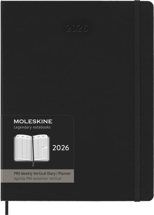 Actual product image Moleskine Geschäftsagenda Professional Hard Cover Weekly Vertical Pro (19 x 25 cm, English)