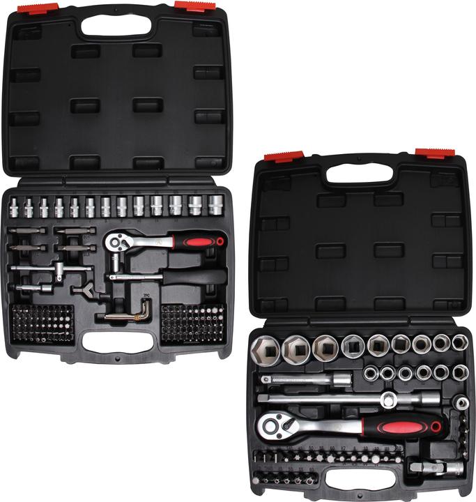 Actual product image BGS Socket Set 6.3 mm (1/4") / 12.5 mm (1/2") Drive Inch Sizes 174 pcs. (1/4")