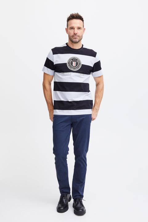 Actual product image FQ1924 FQTom SS stripe tee w logo print 21900645 (XL)